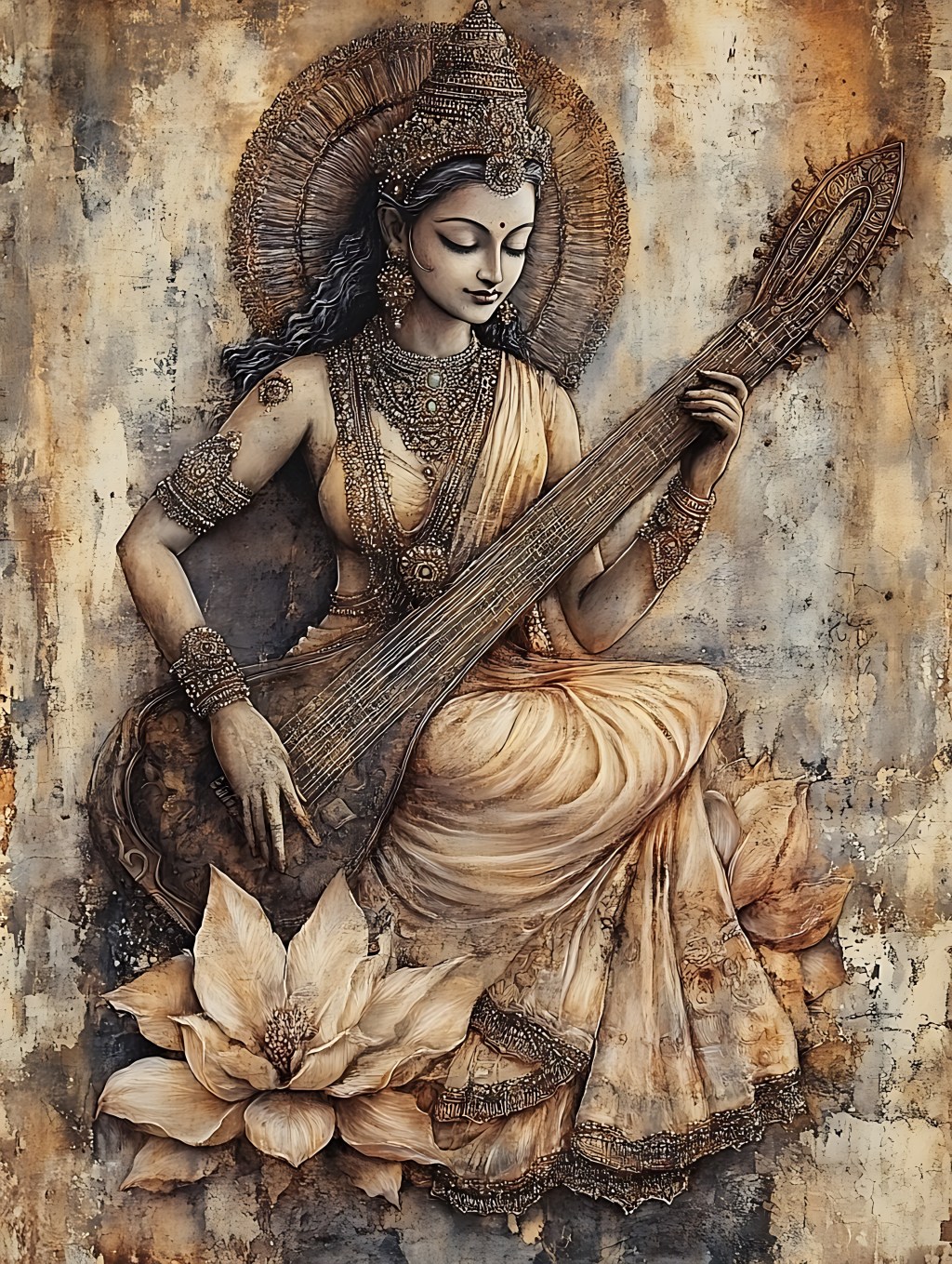 Sarasvati : Déesse du savoir, muse du&nbsp;verbe